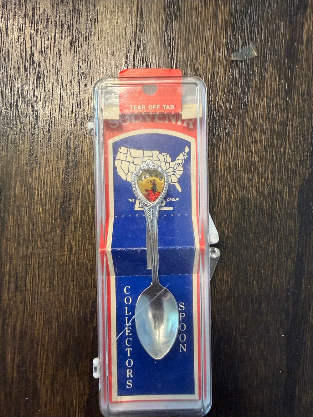 Texas Souvenir Collector Spoon - Silver Tone with Red & Blue Accent